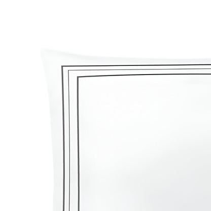 400TC Cotton Classic Embroidery Sateen Solid Duvet Cover Set