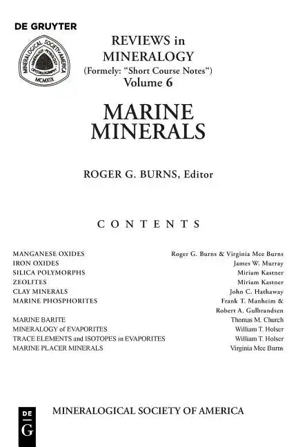 Marine Minerals - Paperback