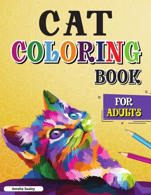 Cats with Mandalas - Adult Coloring Book: Stress relief & Relaxing Cats Coloring Book for Adults - Paperback
