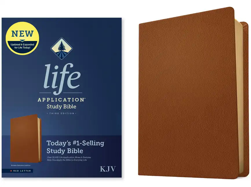 KJV Life Application Study Bible, Third Edition (Genuine Leather, Brown, Red Letter) - Leather