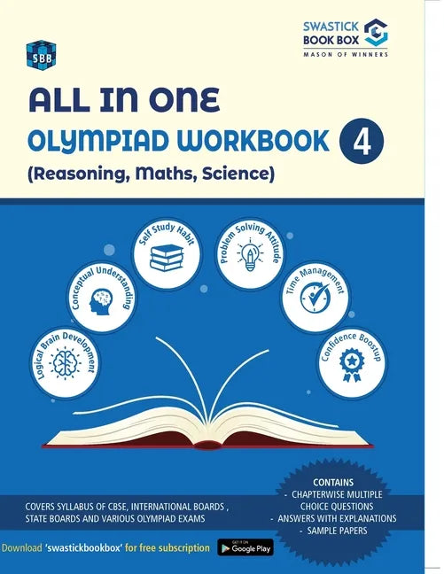 All in One Olympiad Workbook for Reasoning, Maths & Science - Class 4 - Paperback