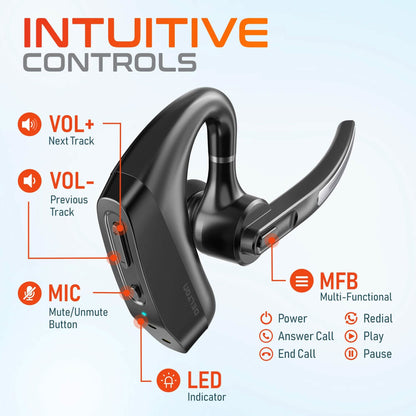 Delton K130 Wireless Computer Earbud Headset Bluetooth Headphone
