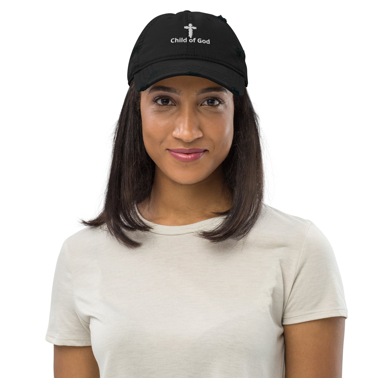Child of God Distressed Embroidered Dad Hat