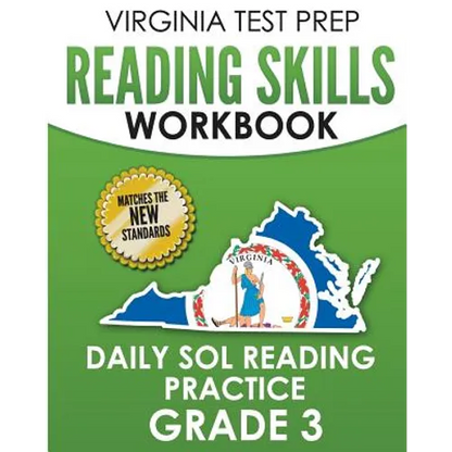 VIRGINIA TEST PREP Reading Skills Workbook Daily SOL Reading Practice Grade 3: Preparation for the SOL Reading Tests - Paperback