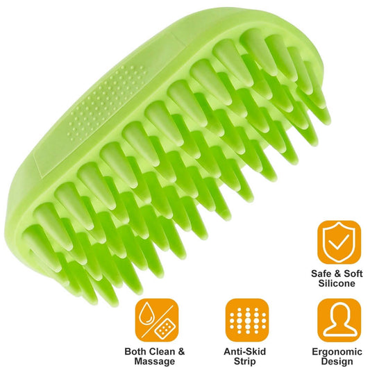 Dog Bath Brush Anti-Skid Pet Grooming Shower Silicone Massage Comb