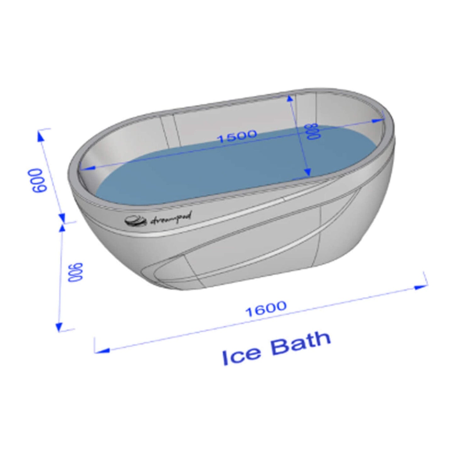 Dreampod Ice Bath With Chiller Premium Fiberglass Floatation Tank [DPIB101WPE] (SAK17942)