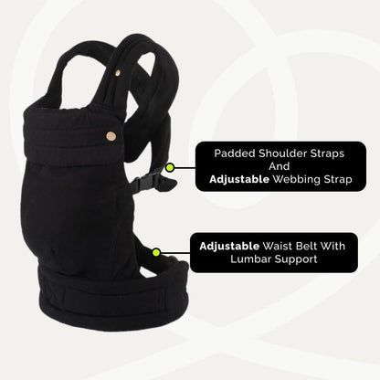 Ergonomic Baby Carrier Newborn to Toddler, Lightweight & Breathable Cotton Infant Carrier for Hands Free Comfort