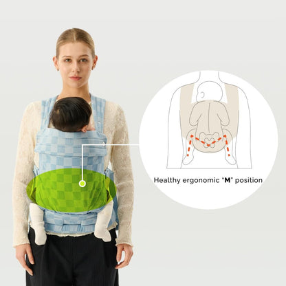 Ergonomic Baby Carrier Newborn to Toddler, Lightweight & Breathable Cotton Infant Carrier for Hands Free Comfort