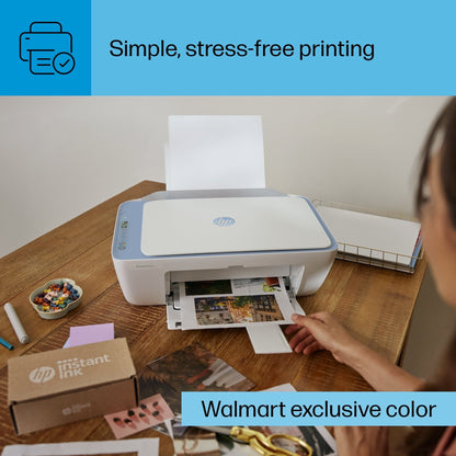 DeskJet 2842e Wireless All-in-One Color Inkjet Printer (Blue), Scanner, Copier, 6 Months Instant Ink
