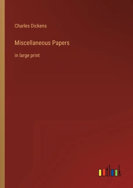 Miscellaneous Papers: in large print - Paperback