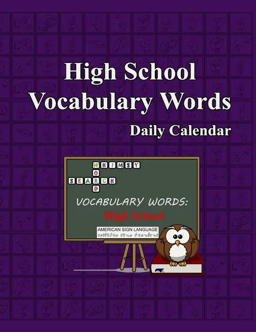 Whimsy Word Search, High School Vocabulary Words - Daily Calendar - in ASL - Paperback