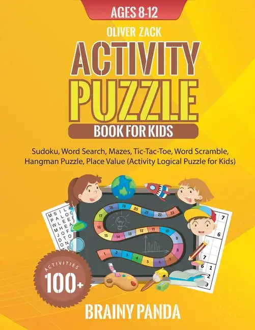 Activity Puzzle Book For Kids Ages 8-12 - Paperback