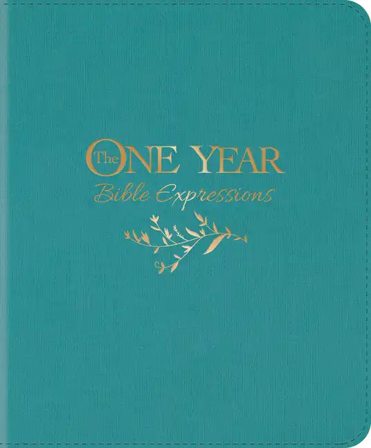 The One Year Bible Expressions NLT (Leatherlike, Tidewater Teal) - Imitation Leather