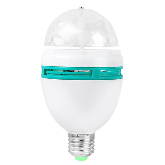 E27 3W Rotating RGB LED Light Bulb