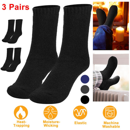 3 Pairs Men Warm Wool Socks