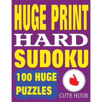 Huge Print Hard Sudoku: 100 Hard Sudoku Puzzles with 2 puzzles per page. 8.5 x 11 inch book - Paperback