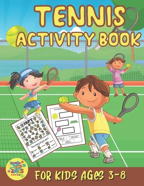 tennis activity book for kids ages 3-8: Tennis gift for kids ages 3 and up - Paperback