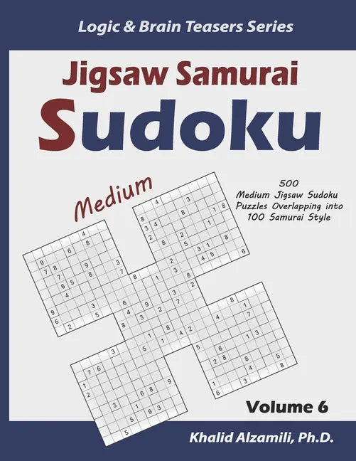 Jigsaw Samurai Sudoku: 500 Medium Jigsaw Sudoku Puzzles Overlapping into 100 Samurai Style - Paperback