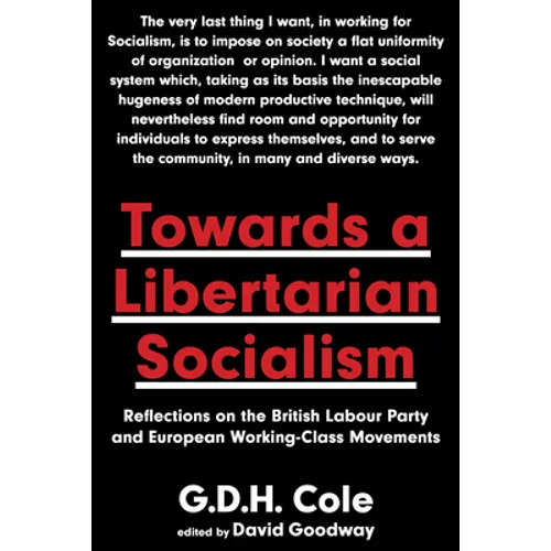 Towards a Libertarian Socialism: Reflections on the British Labour Party and European Working-Class Movements - Paperback