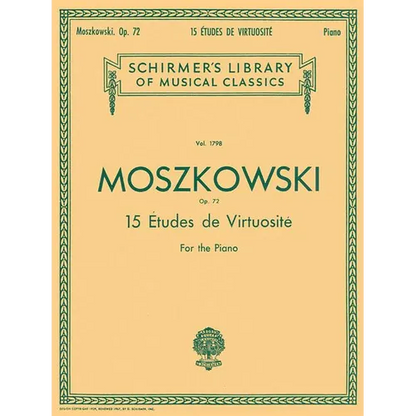 15 Etudes de Virtuosite, Op. 72: Schirmer Library of Classics Volume 1798 Piano Solo - Paperback