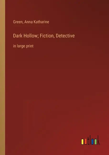 Dark Hollow; Fiction, Detective: in large print - Paperback