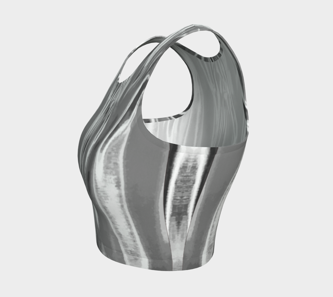 Women's Molten Silver Athletic Crop Top