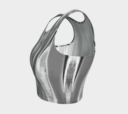 Women's Molten Silver Athletic Crop Top