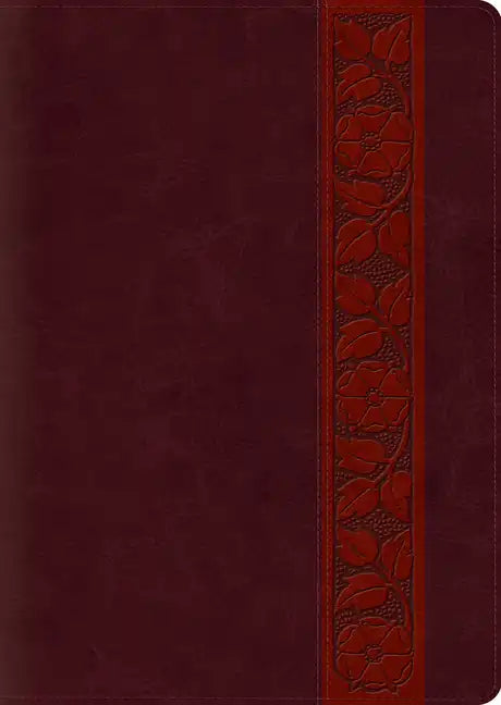 ESV Study Bible, Large Print (Trutone, Mahogany, Trellis Design, Indexed) - Imitation Leather