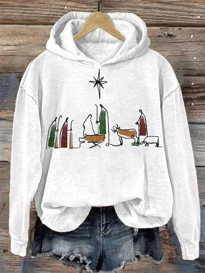 Women’s 3D Digital Print Hoodie – Casual Graphic Sweatshirt