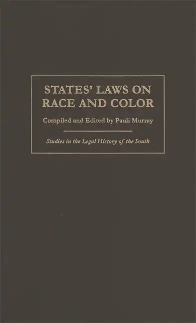 States' Laws on Race and Color - Paperback