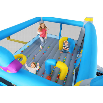 Extra-Large Multifunctional Jump'N Slide Inflatable Bouncer With Blower (SAK81243)