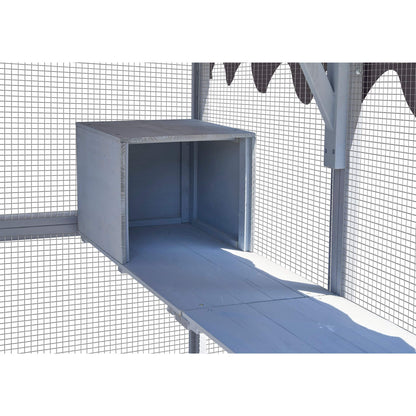 Alora Extra Large Outdoor Cat Kitten Playpen House With Platforms, And Waterproof Cover (SAK55092)