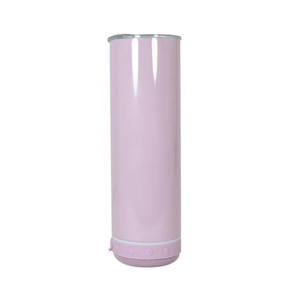 20oz Sublimation Macaroon Bluetooth Speaker Tumblers Stainless Double Wall Sublimation Skinny Straight Tumblers