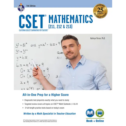 CSET Mathematics Book + Online - Paperback