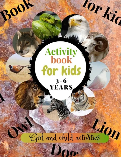 Activity book for kids 3-6 years (animal): Activity book and coloring for kids my spy, easter basket stuffers, for 3-6 years - Paperback