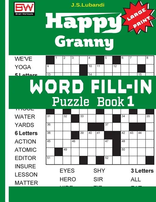 Happy Granny WORD FILL-IN Puzzle Book 1 - Paperback
