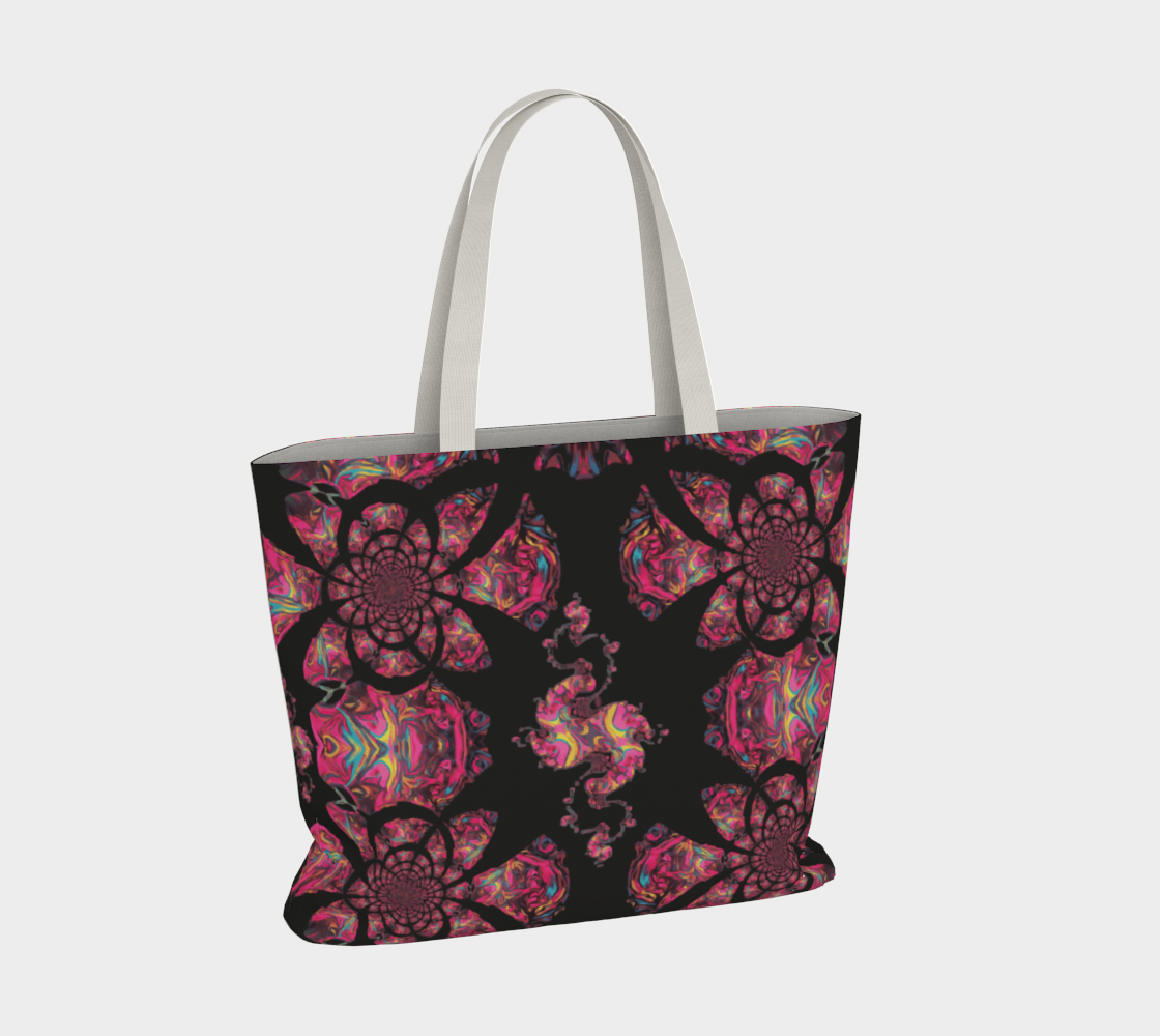 Pink Paisley Pattern Canvas Tote Bag