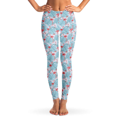 Flamingo Blue Floral Leggings