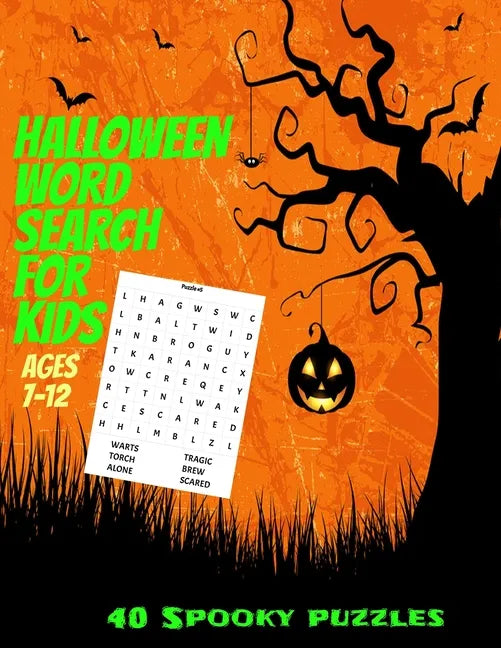 Halloween Word Search for Kids Ages 7-12: Spooky and Fun Halloween Word Find Puzzle Book for Kids - 40 Seperate Full Page Puzzles with All Solutions I - Paperback