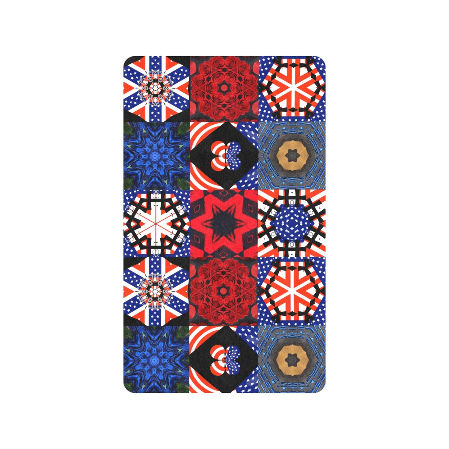 4th of July Pattern Doormat 30" x 18" (Made in USA)