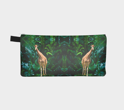Tall Giraffe with Greenery Pencil Case