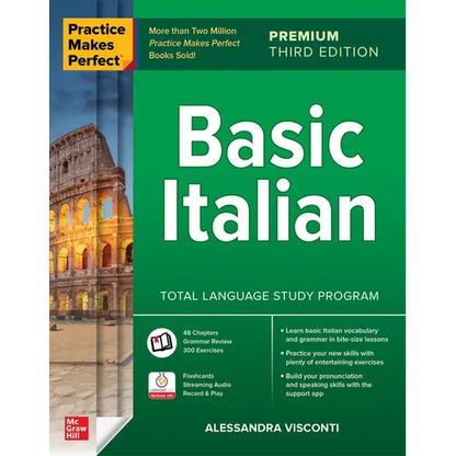 Practice Makes Perfect: Basic Italian, Premium Third Edition - Paperback