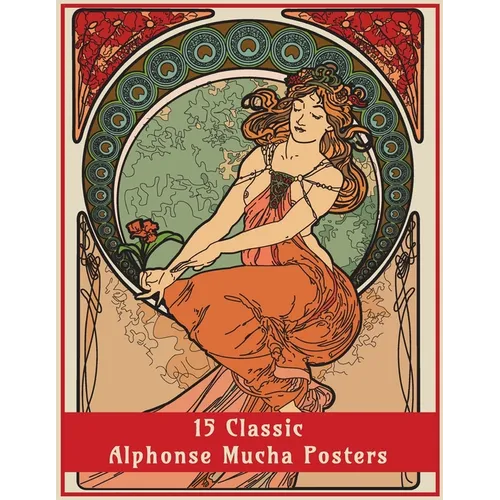 15 Classic Alphonse Mucha Posters: An Art Nouveau Coloring Book - Paperback