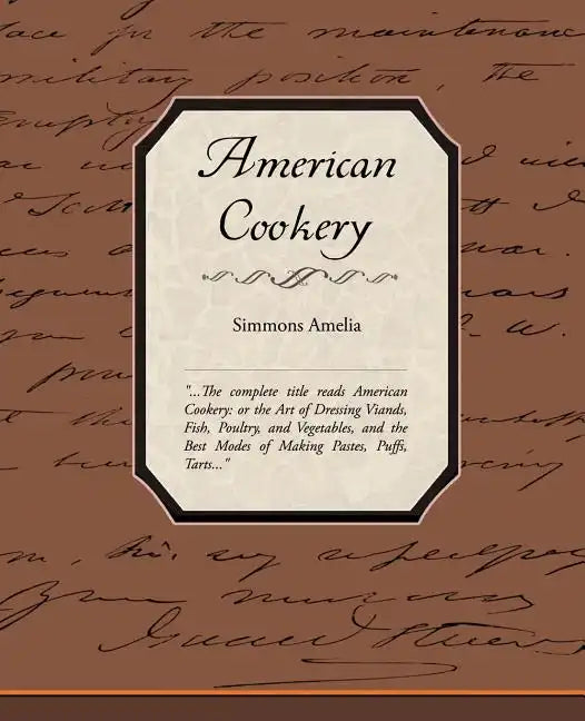 American Cookery - Paperback