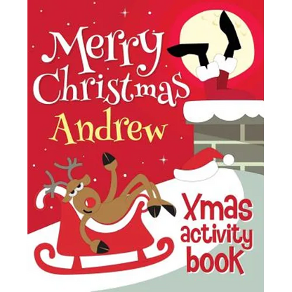 Merry Christmas Andrew - Xmas Activity Book: (Personalized Children's Activity Book) - Paperback