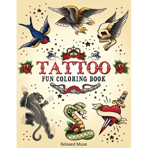 Tattoo Fun Coloring Book - Paperback