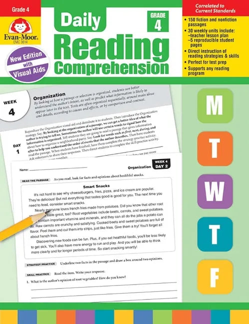Daily Reading Comprehension, Grade 4 Teacher Edition - Paperback