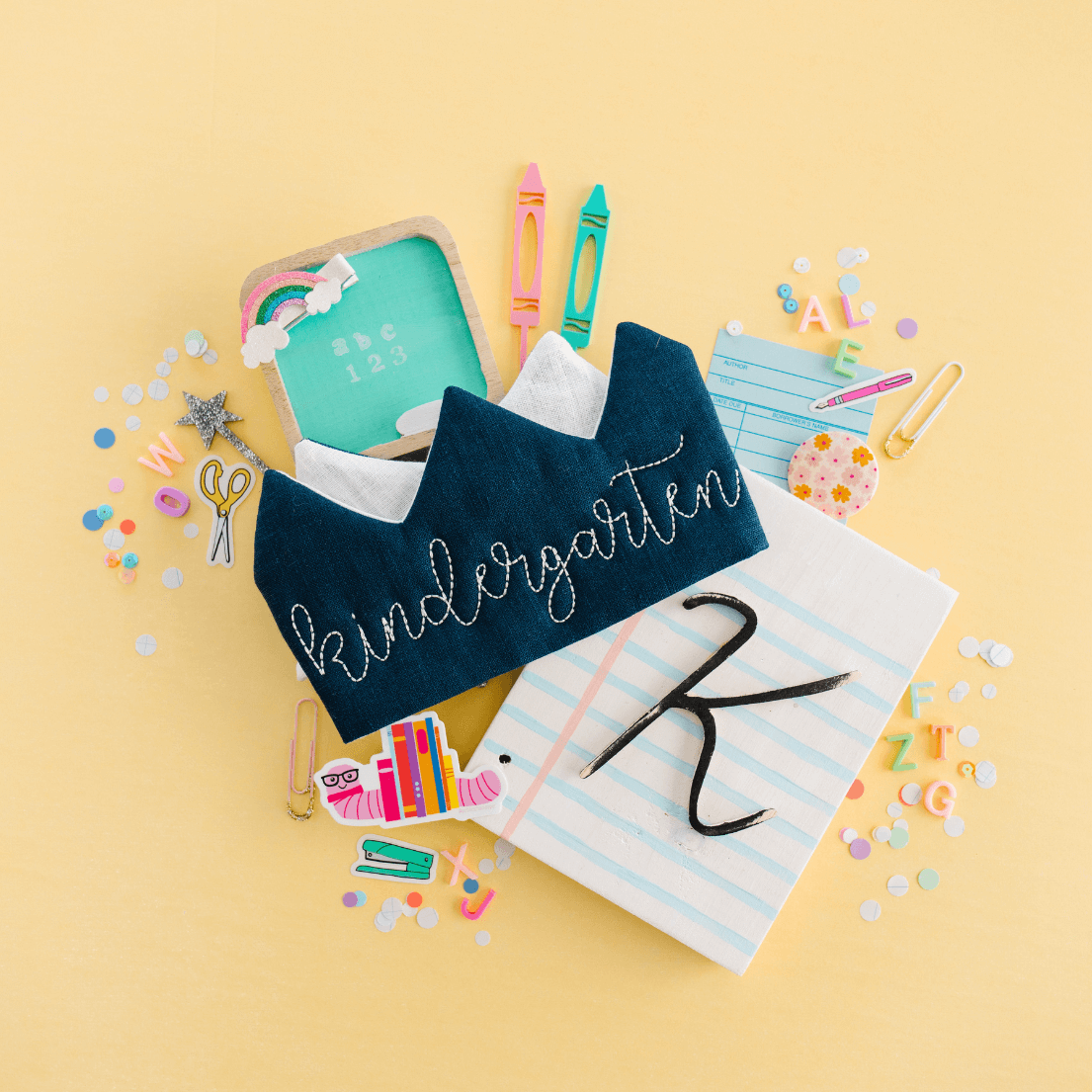 Personalized Back to School Crown