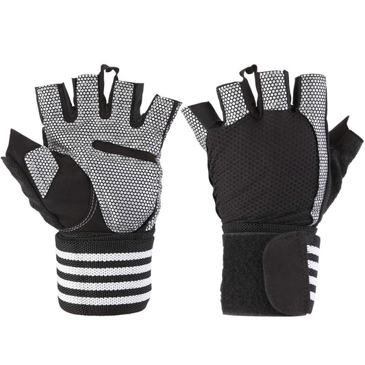 Fitness Workout Gloves with Wrist Wrap Strap