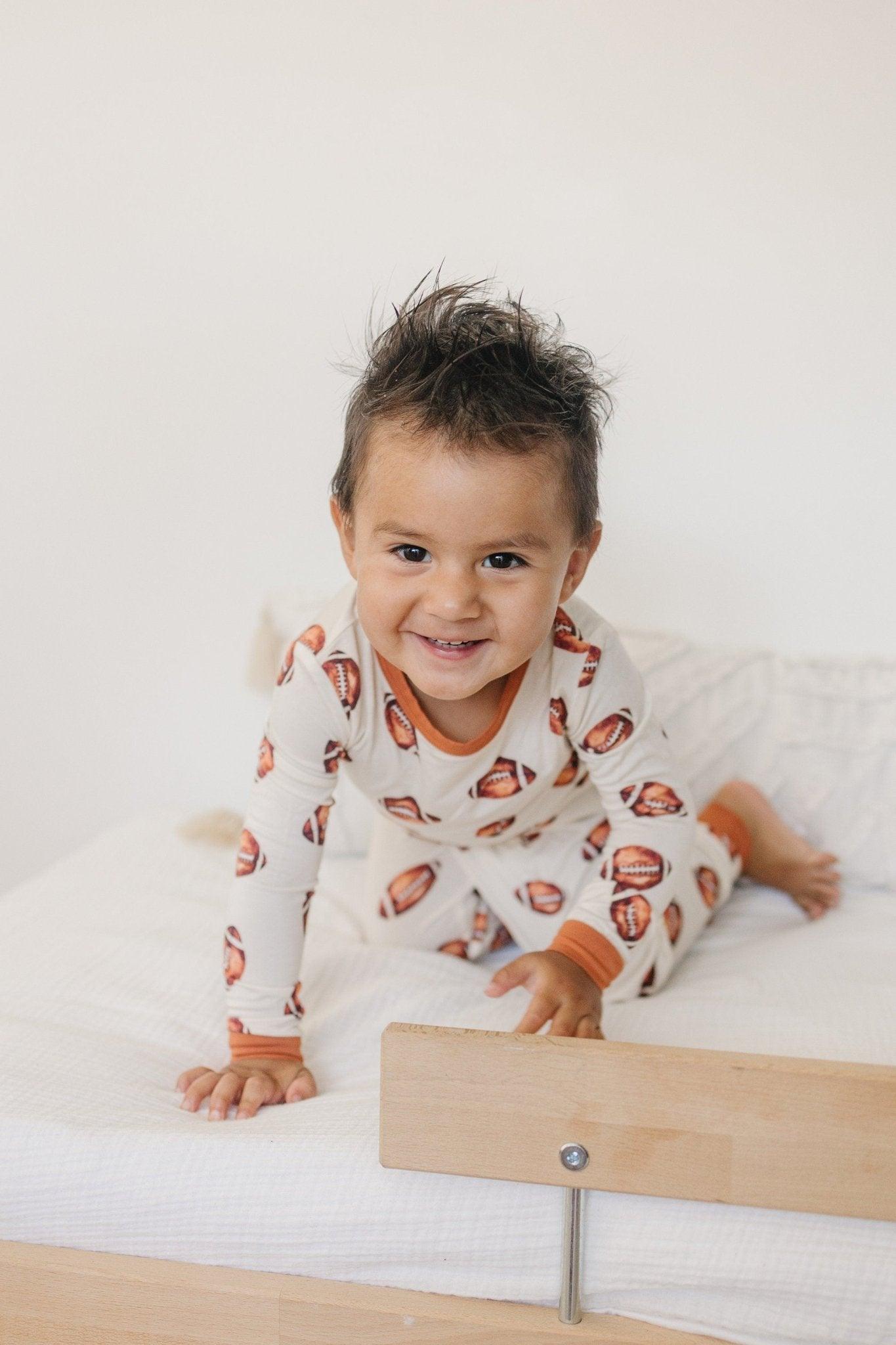 Football Print 2pc Bamboo Pajamas